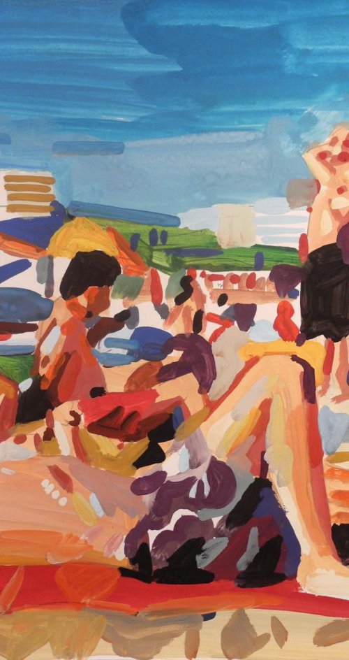 Beach scene - Magaluf by Stephen Abela