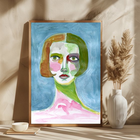 Lady Looking with Bobcut