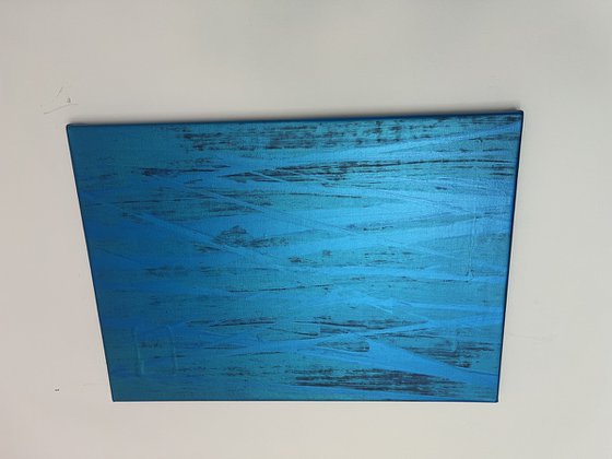 Hand-painted Blue Flow