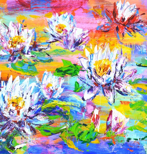 Water lilies 6. by Iryna Kastsova