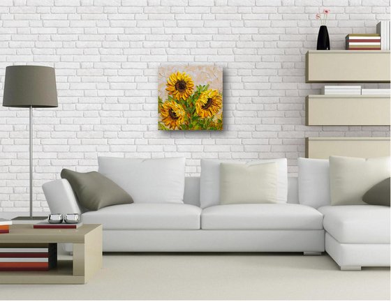 Sunflowers at Sunset