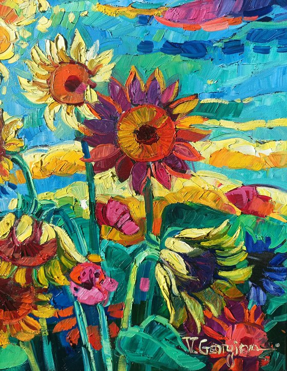 When the Sunflowers kiss the clouds