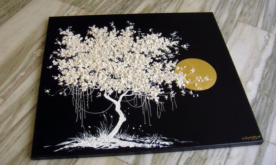 Blooming White Tree