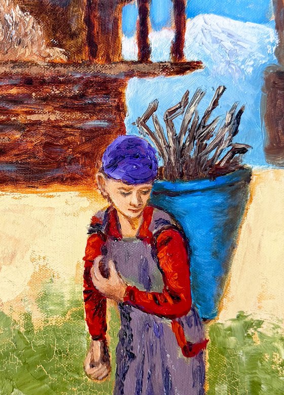 Woman with a basket