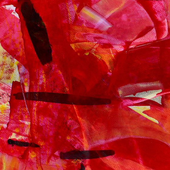 Art on paper - Scarlet spectra - 46 x 61 cm - Nestor Toro