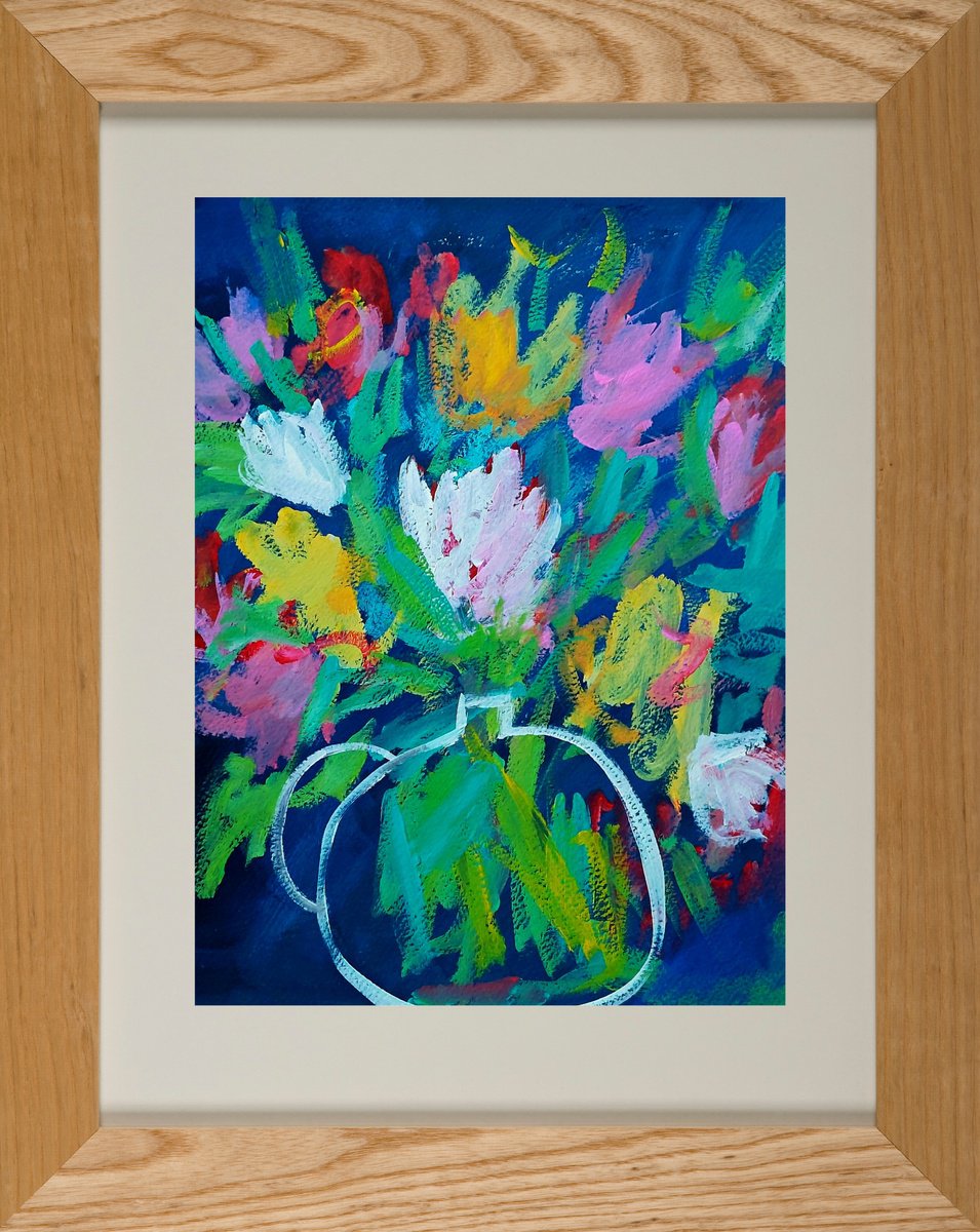 A Spring Floral Viii By Jan Rippingham, 12 X 16, Artwork For Sale On Artfinder