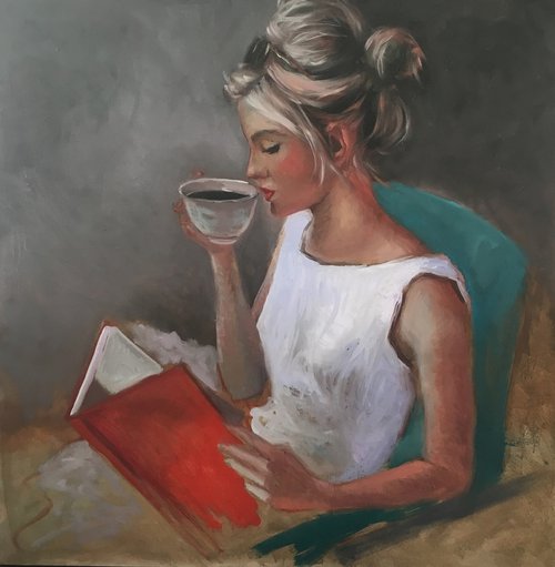 Coffee time, Female portrait, Style Girls by Leo Khomich