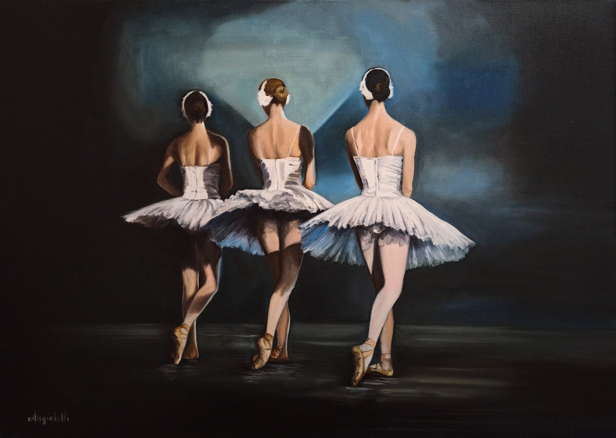 Photorealistic Portrait Oil Painting By Anna Rita Angiolelli, 28 X 20, Palcoscenico, Original Artwork