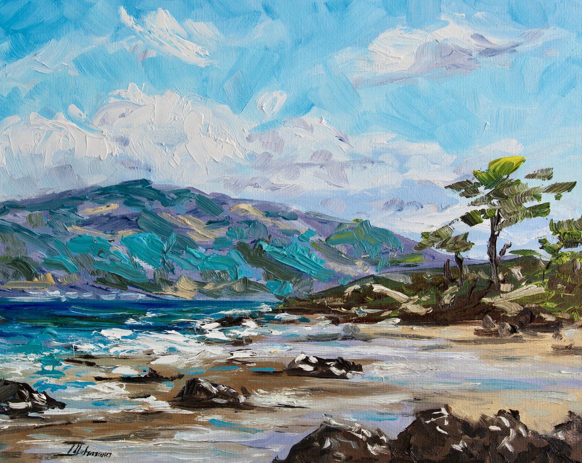 Impressionistic Landscape Oil Painting By Liza Illichmann, 12 X 9", Holiday Memories, Original Artwork