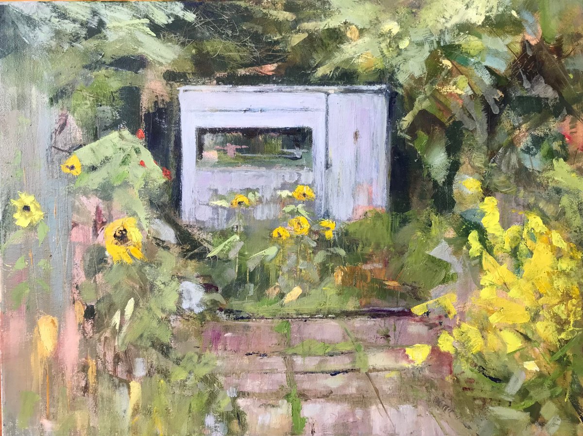 Grey Shed By Sandra Haney, 24 X 18, Artwork For Sale On Artfinder