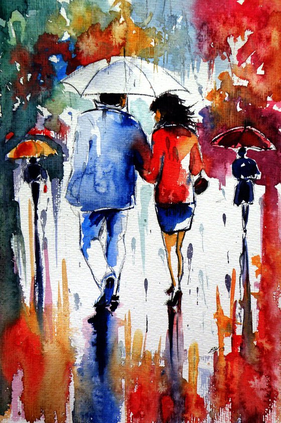 Walk in rain III