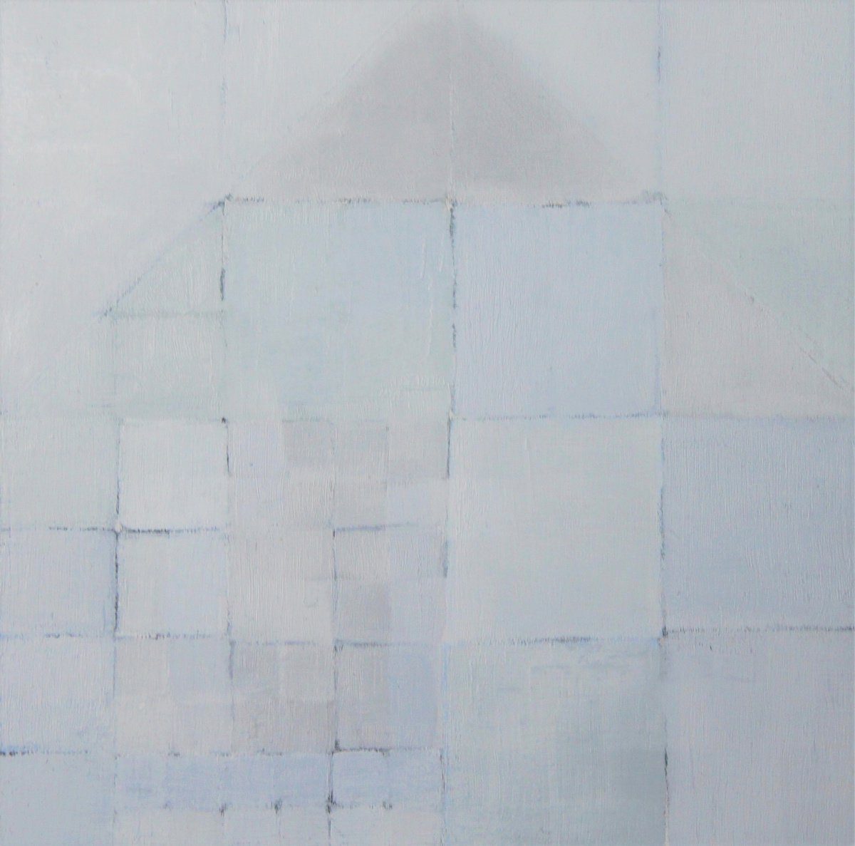 Geometric Abstract Oil Painting By Anna Jannack, 5 X 5, Squares Mini Xii, Original Artwork