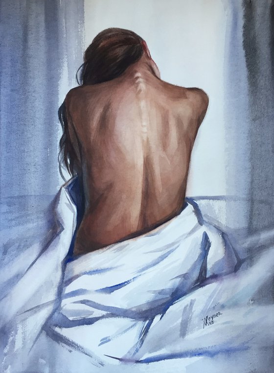 Awakening. Portrait of a girl.