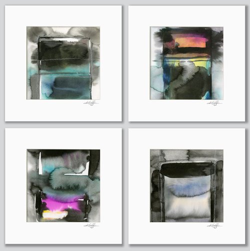 Meditations Collection 11 - 4 Abstract Paintings by Kathy Morton Stanion