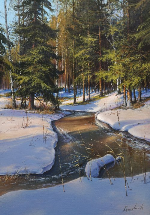 Winter waters by Viktar Yushkevich YUVART