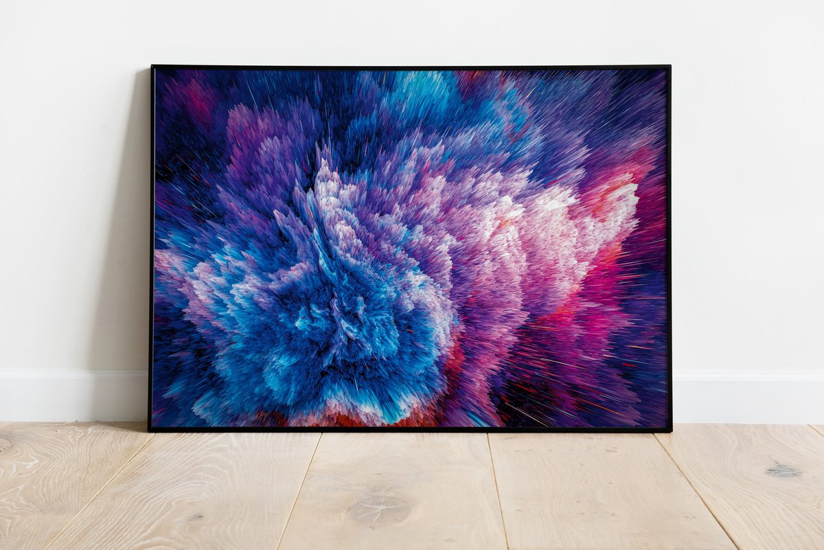 Organic Abstract Giclee Print By Sarah Pena, 35 X 24", Celestial- Enigma Secrets Of The Infinite, Original Artwork