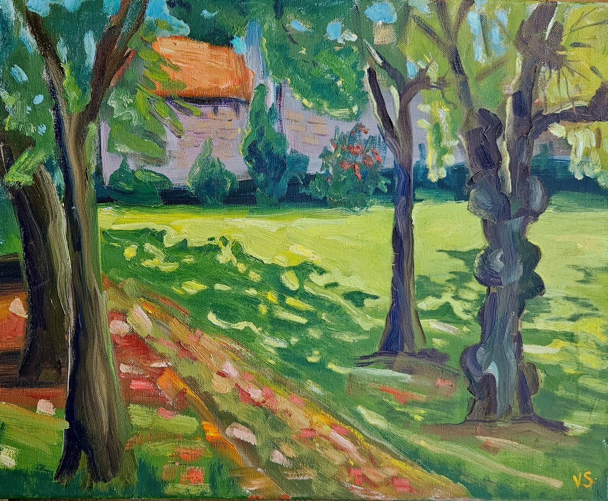 Impressionistic Botanical Oil Painting By Vera Stein, 20 X 16", Autumn Is Coming Soon, Original Artwork