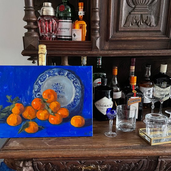 Still life with tangerines