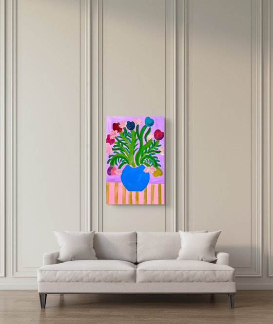 Tulips and petunias