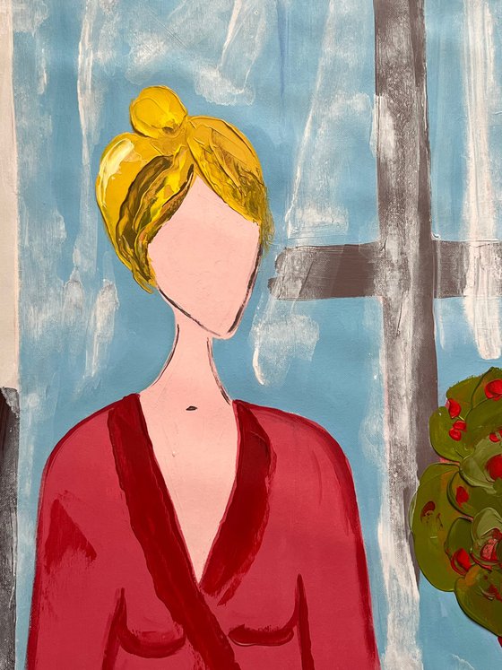 Reading Woman Original Painting
