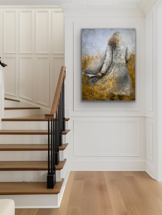 Running through the golden fields