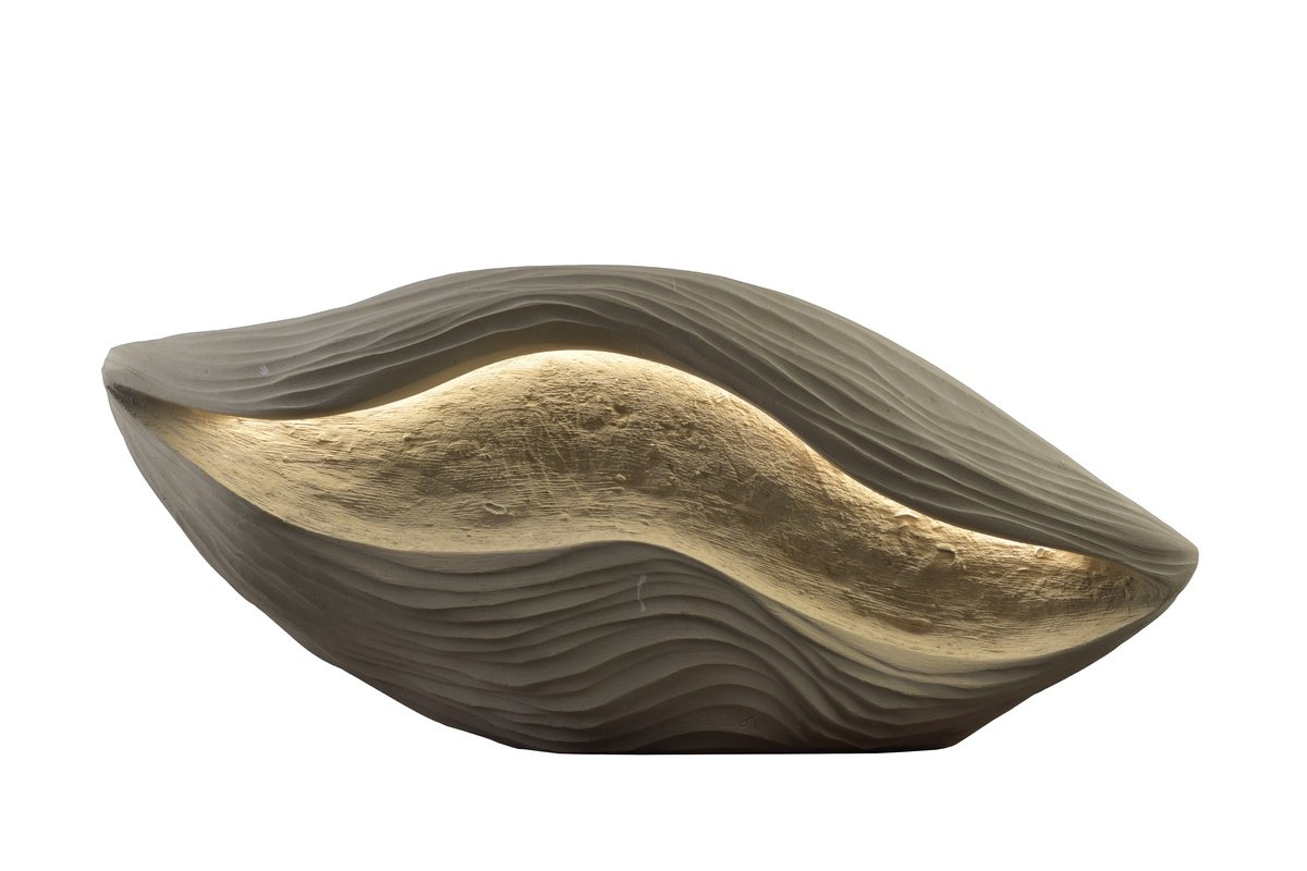 Abstract Stone Sculpture By Andrea Serra, 34 X 15, Il Bacio Di Poseidone Illumin,, Original Artwork