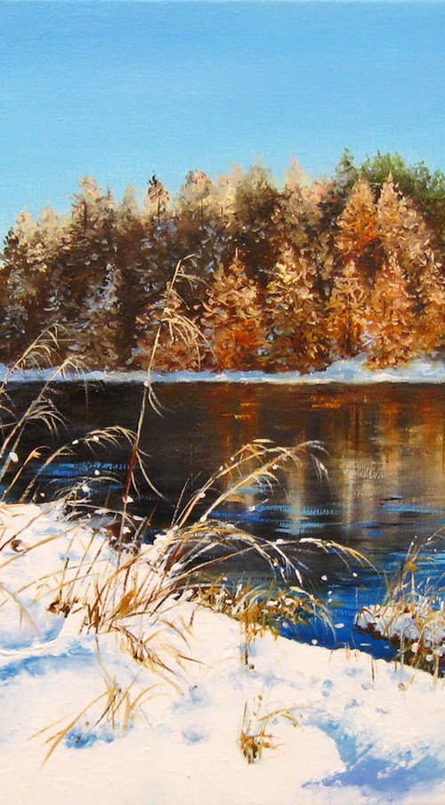 Winter River Landscape by Natalia Shaykina