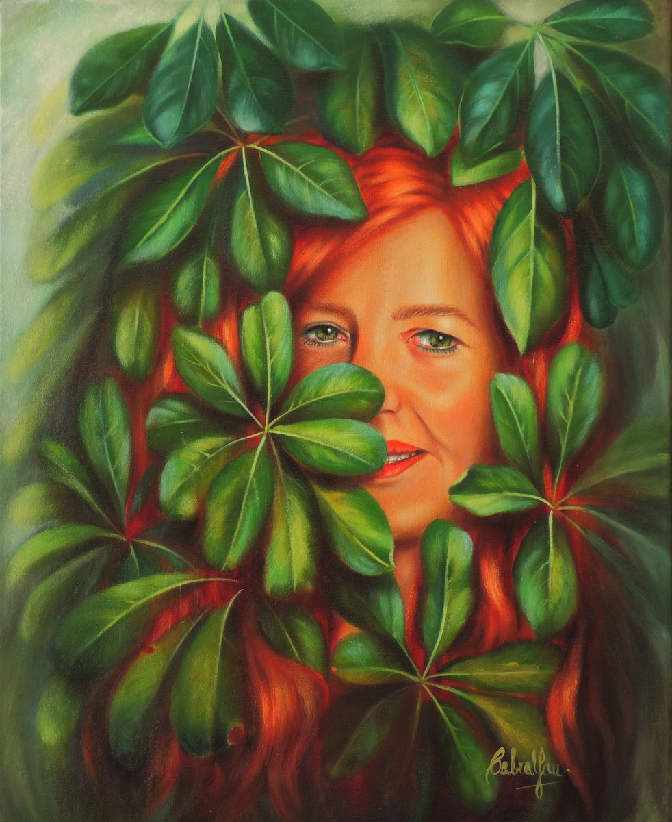 Photorealistic Portrait Oil Painting By Laura Cabral, 16 X 20", Dreams Of Anna, Original Artwork