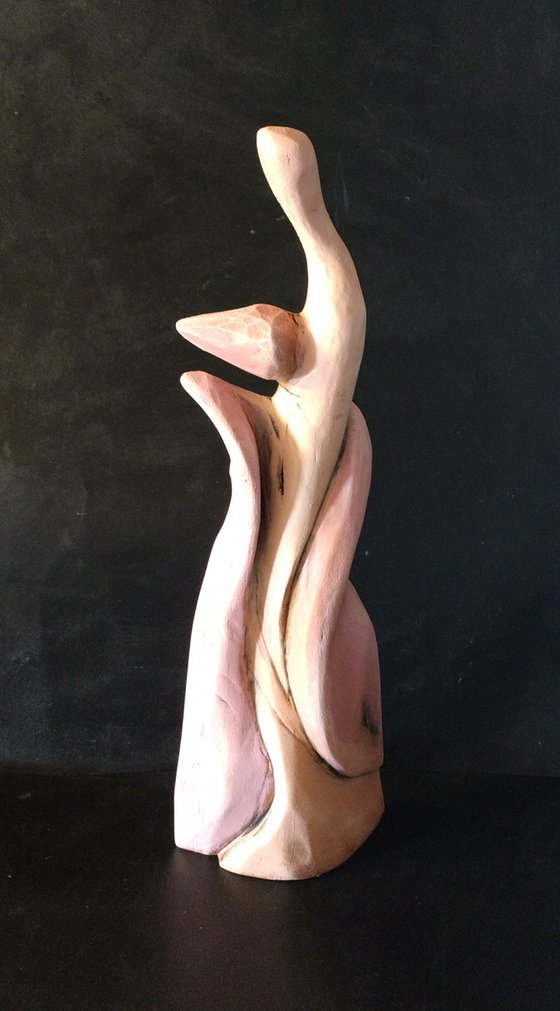 Abstract Sculpture. Hand Carved Wood