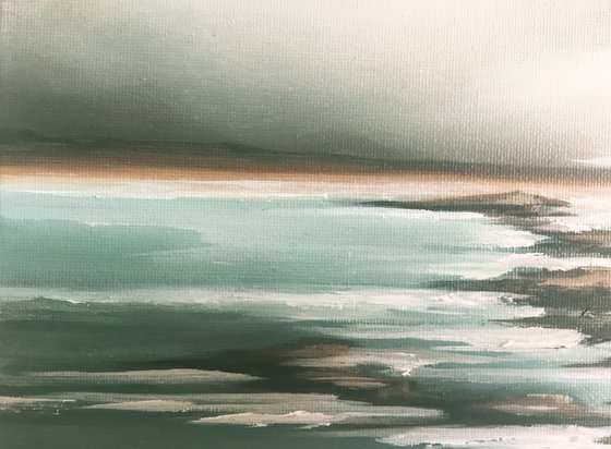 Stormlight - Original Seascape Oil Painting on Stretched Canvas