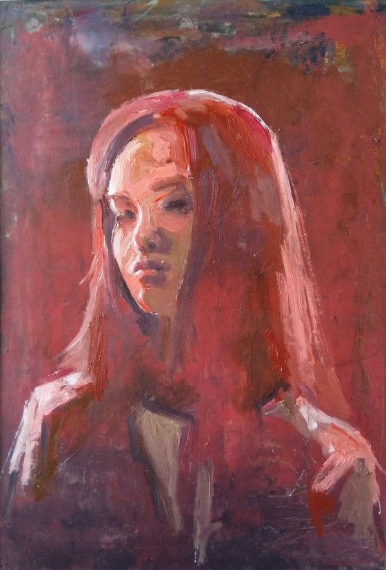 Portrait(oil painting, 27x40cm)