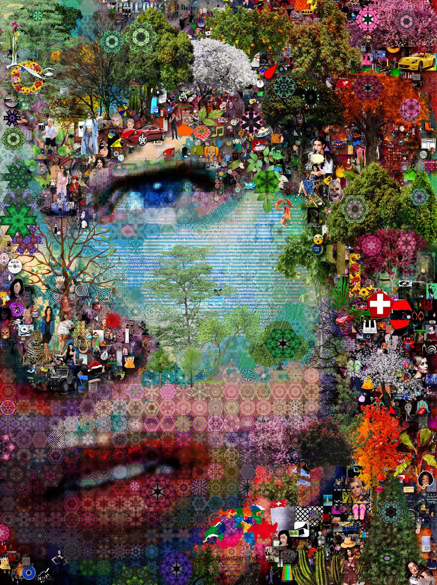 Portrait Collage By John Lijo Bluefish, 45 X 60, Sad Boy, Original Artwork