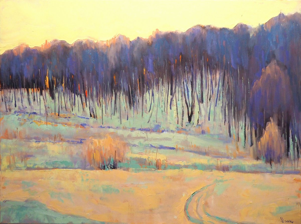 Winter Landscape By Yuanyuan Liu, 31 X 24, Artwork For Sale On Artfinder