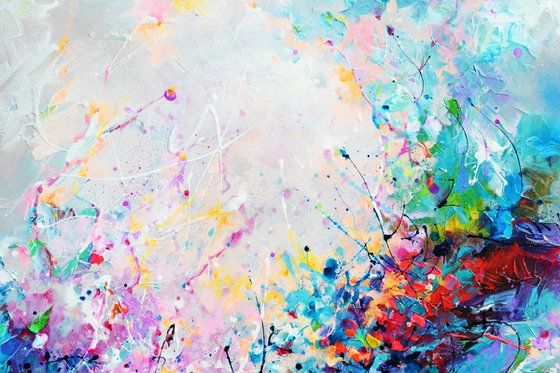 Waterfowl Flight - Colorful Dreamy Abstract