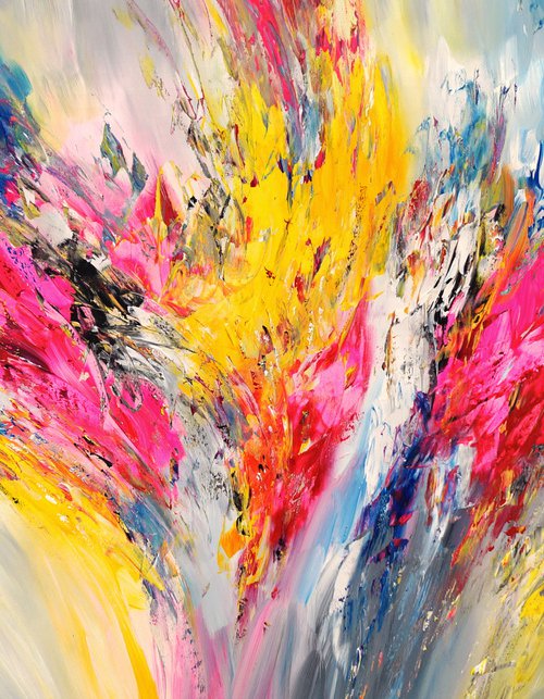 Composition Yellow And Pink L 1 by Peter Nottrott