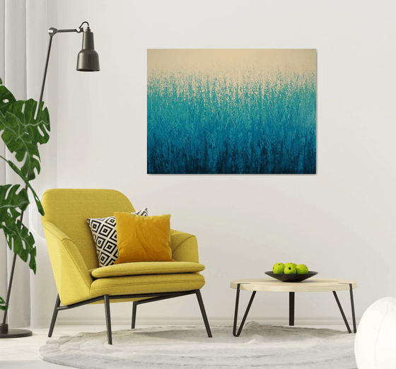 Blue Teal Sand - Seascape