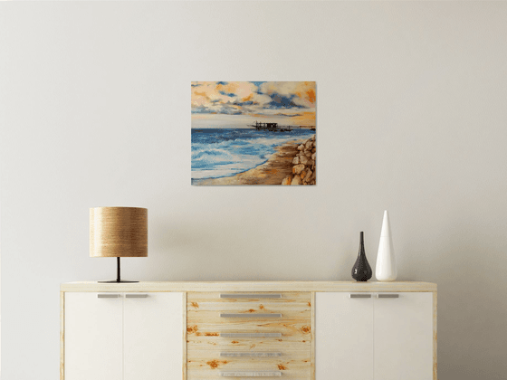 Sunrise over the sea - landscape - sea - home decor