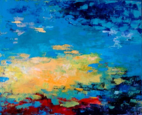 Blue Landscape (ref#:602-40F) by Saroja van der Stegen