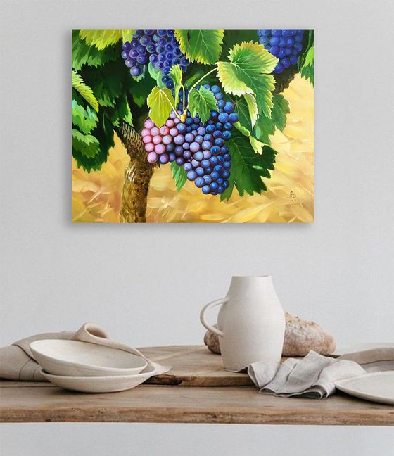 Bunches of grapes