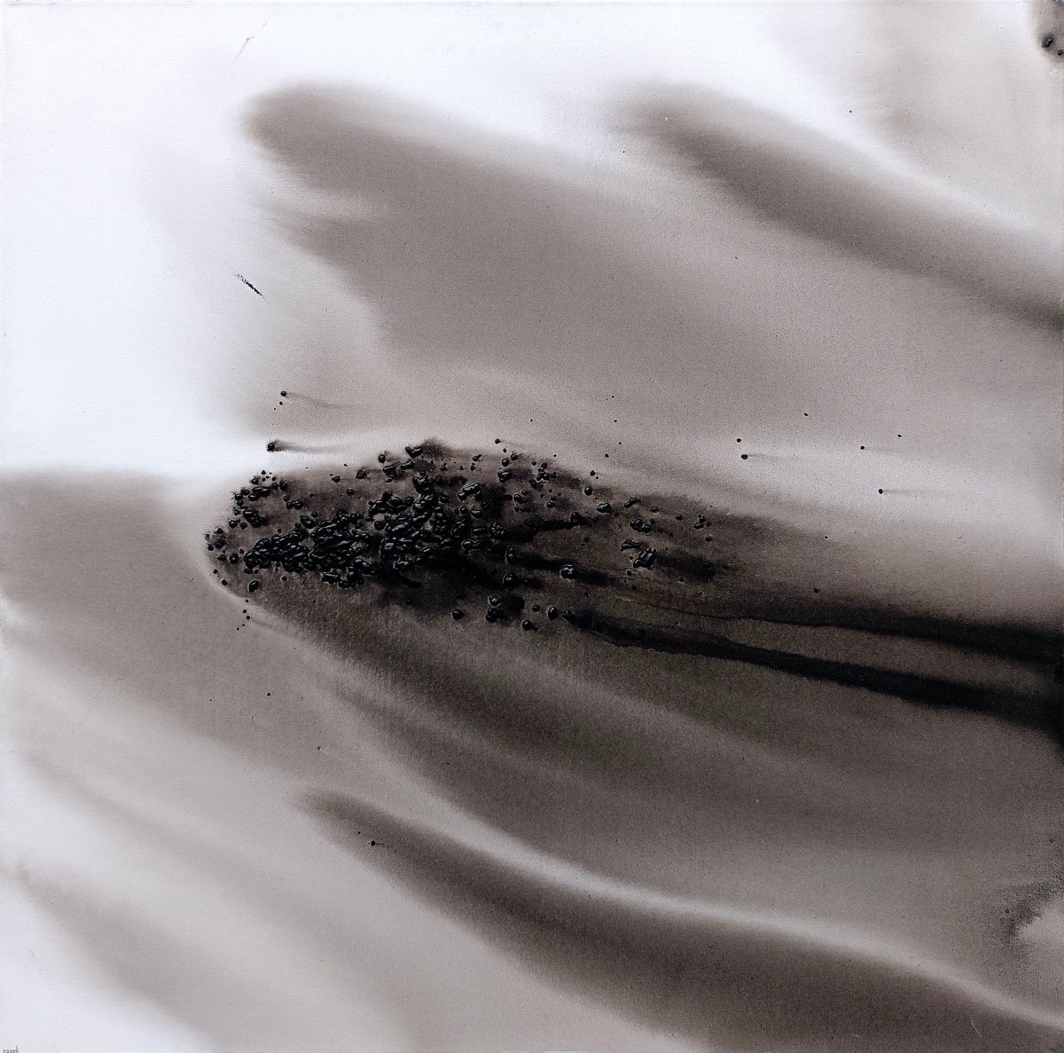 Abstract Landscape Acrylic Painting By Muriel Napoli, 35 X 35", Deferlement, Original Artwork