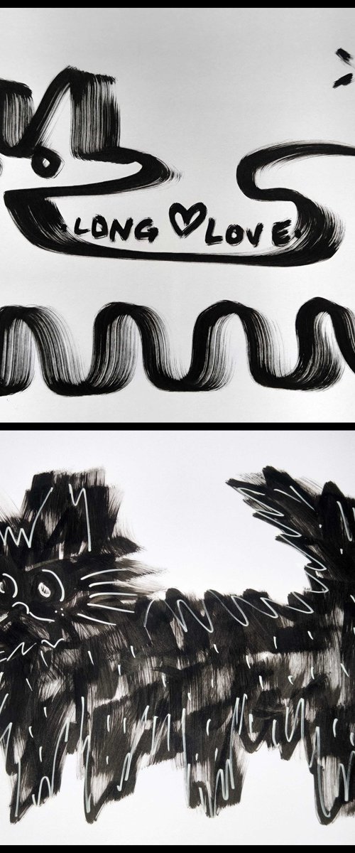 2 DRAWINGS B&amp;W by Angel Rivas