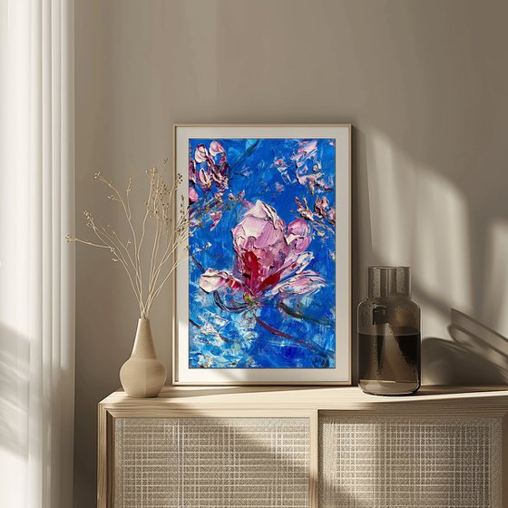 Magnolia Blossom Oil Painting