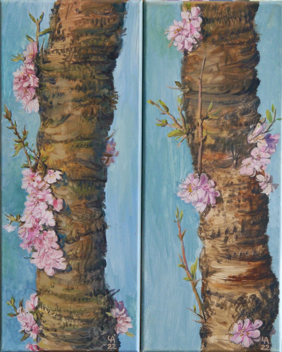 Blue Renaissance I & Ii (Diptych) By Anastasia Chernysheva, 16 X 20, Artwork For Sale On Artfinder