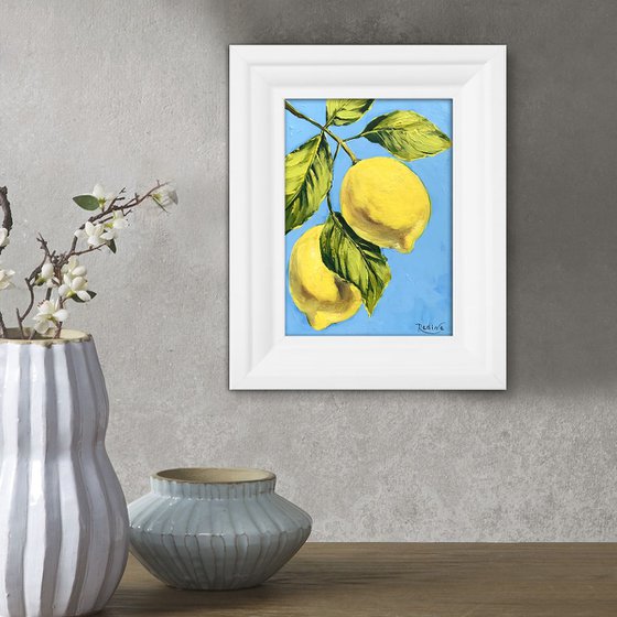 Lemons – framed original painting