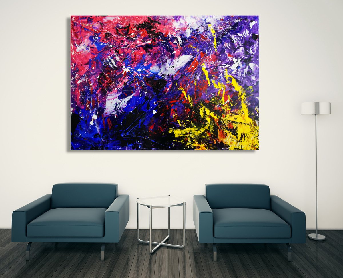 Battling Souls (140 x 100 cm) XXL (56 x 40 inches) by Ansgar Dressler
