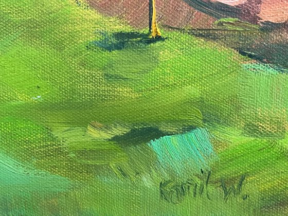 Golfers at Burley, New Forest (Plein Air)