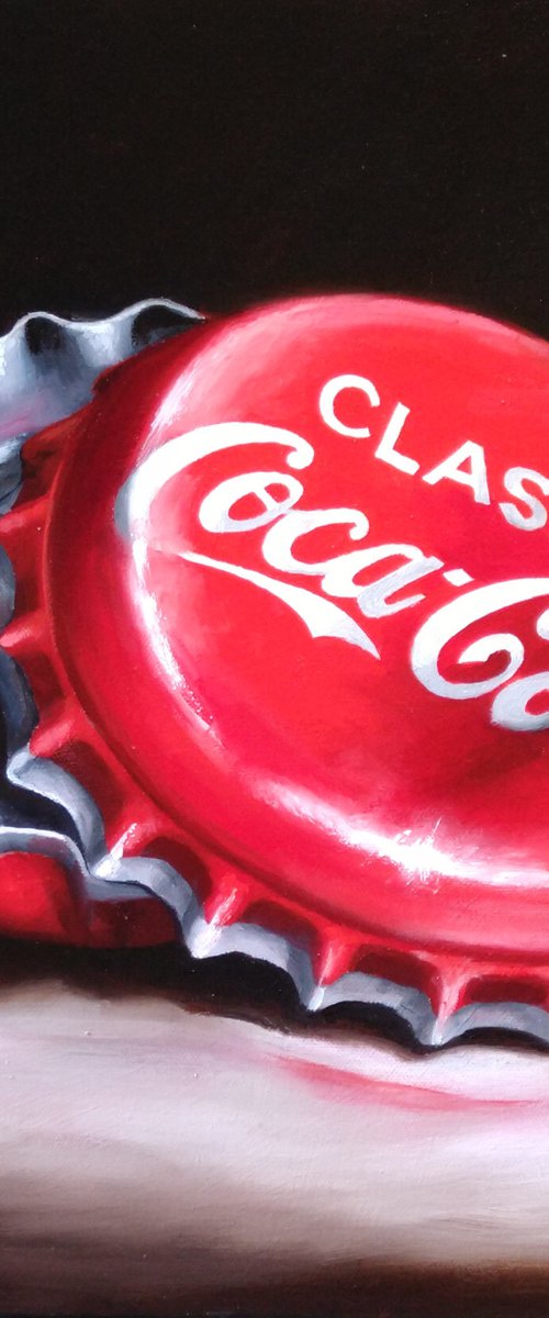 Classic Coca Cola still life by Jane Palmer Art