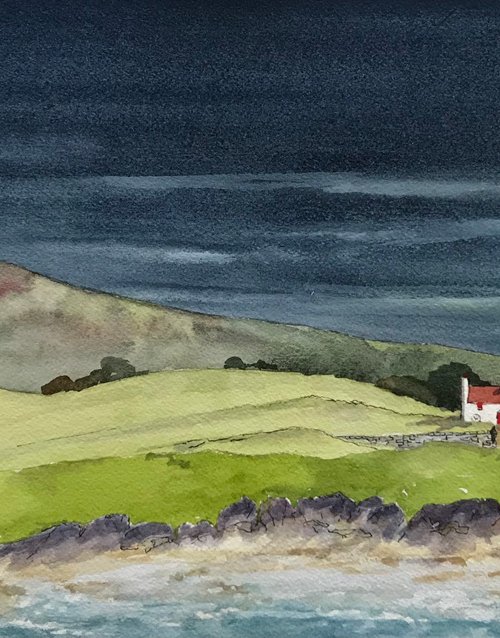 Irish Cottages by the shore by Brian Tucker