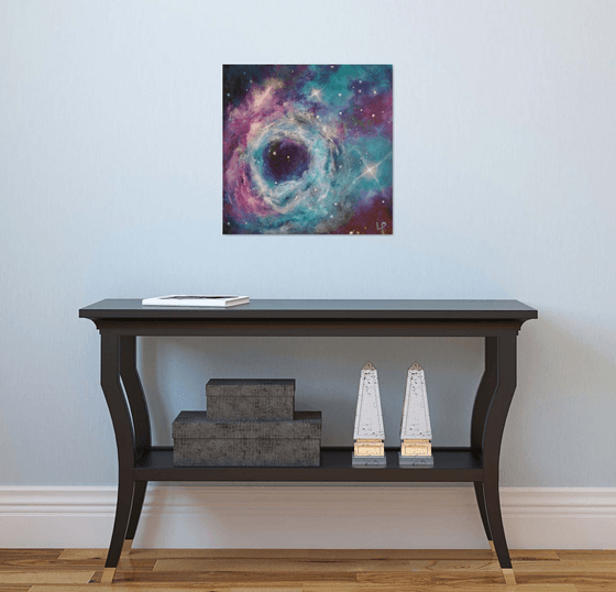 Portal - Finger-painted, Space, Starry Sky, Stars, Nebula