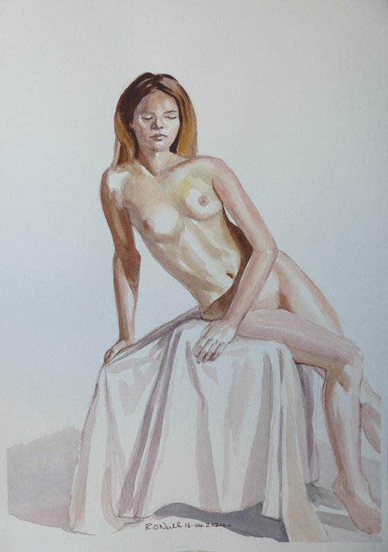 Seated female nude